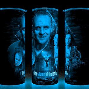Glow in the Dark Silence of the Lambs Hannibal Lecter Cup Mug Tumbler 20oz